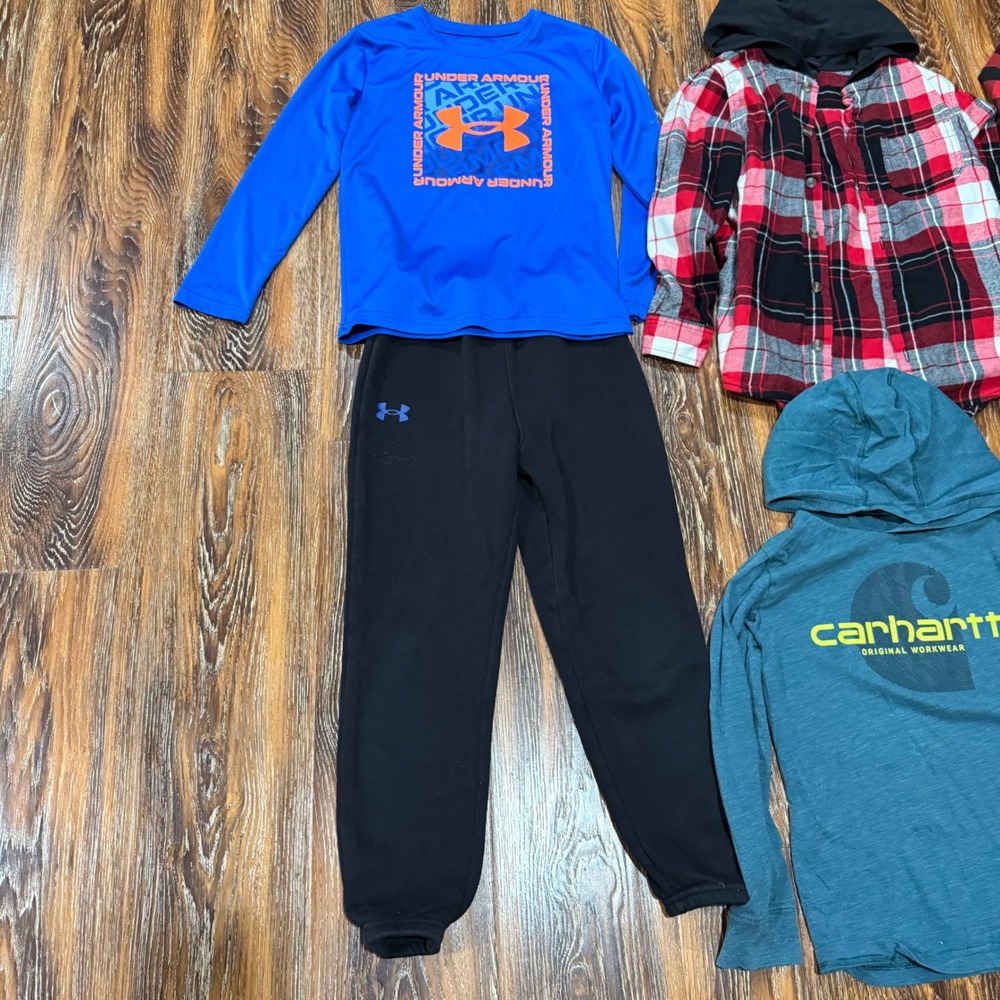 Boys Size 7 PLAY Clothes Bundle Nike Under Armour Carhartt 6pc Set Joggers Shirt - Picture 3 of 8